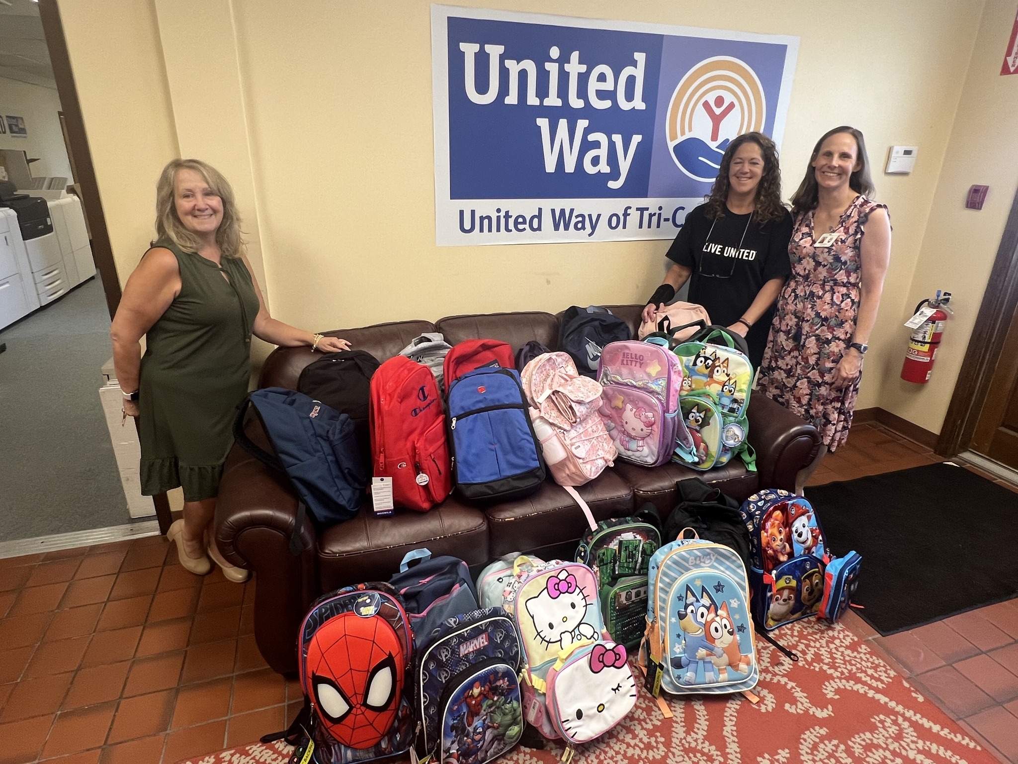 Backpacks Dropped off at United Way of Tri-County