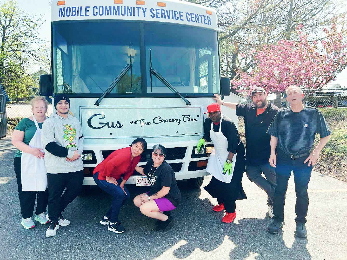Gus the Grocery Bus and Staff and volunteers