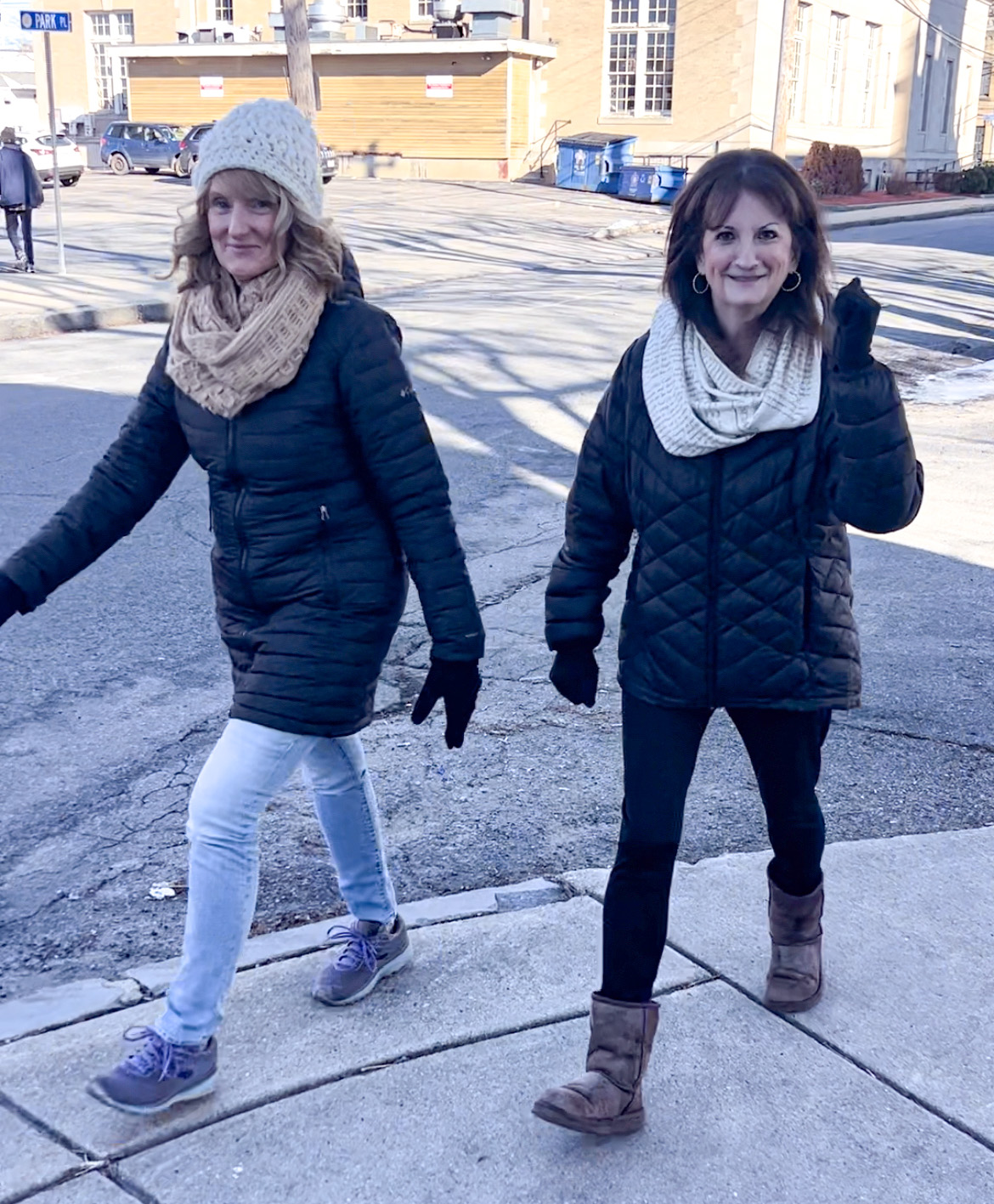 Sandy and Eileen Walking in Heart of Hunger Challenge