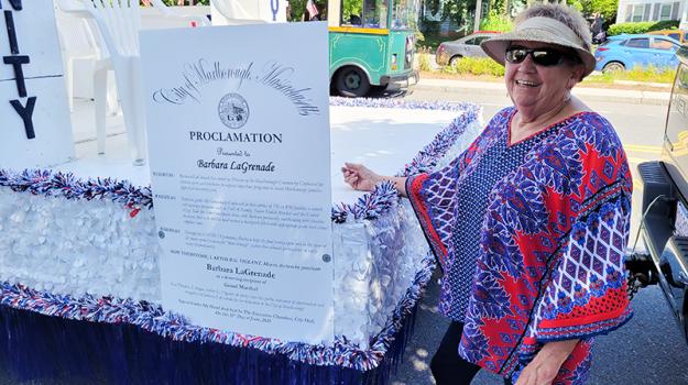 Barbara LaGrenade Grand Marshal of the Marlborough Labor Day Parade