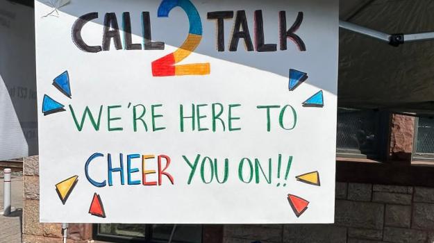Call2Talk Sign at Boston Marathon